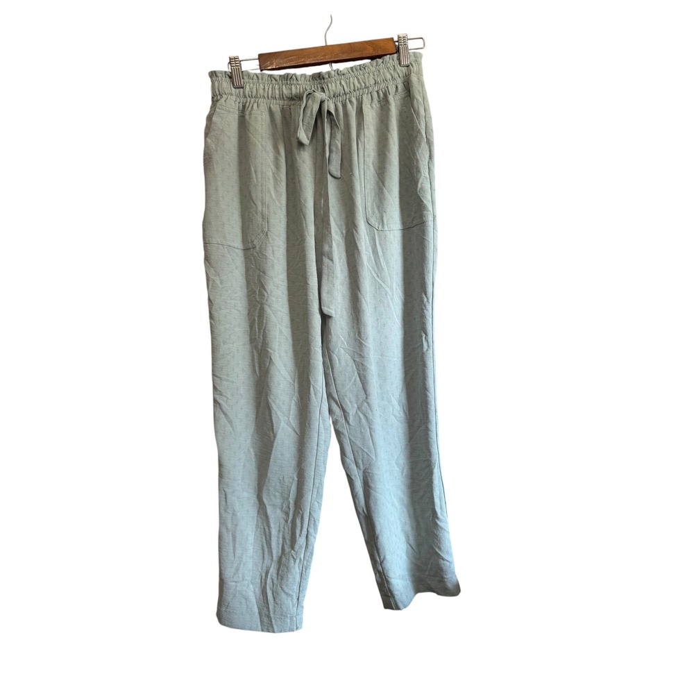 Soho Apparel Ltd Lounge Pants Womens M Sage Green Excellent Textured Paperbag